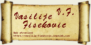 Vasilije Fišeković vizit kartica